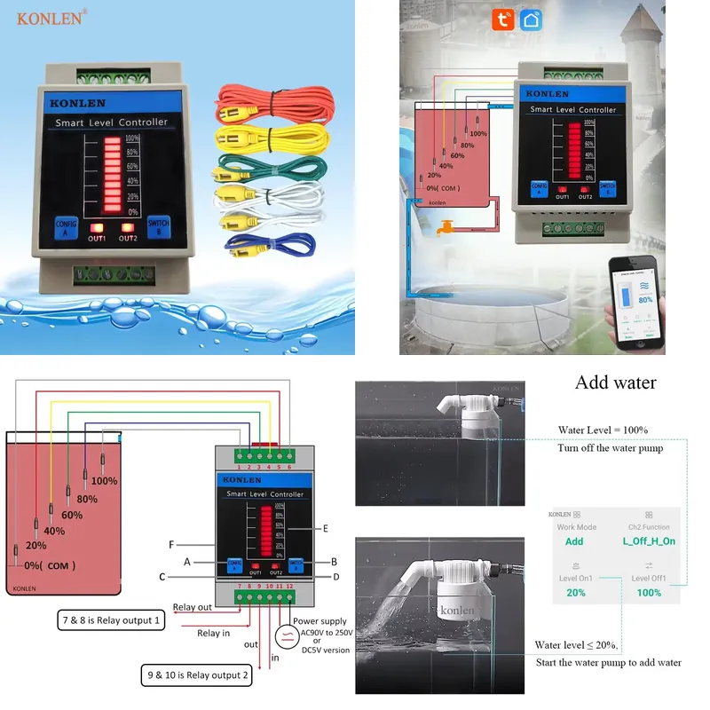Water Alarm Sensor - KONLEN Su Seviye Sensörü WIFI Su