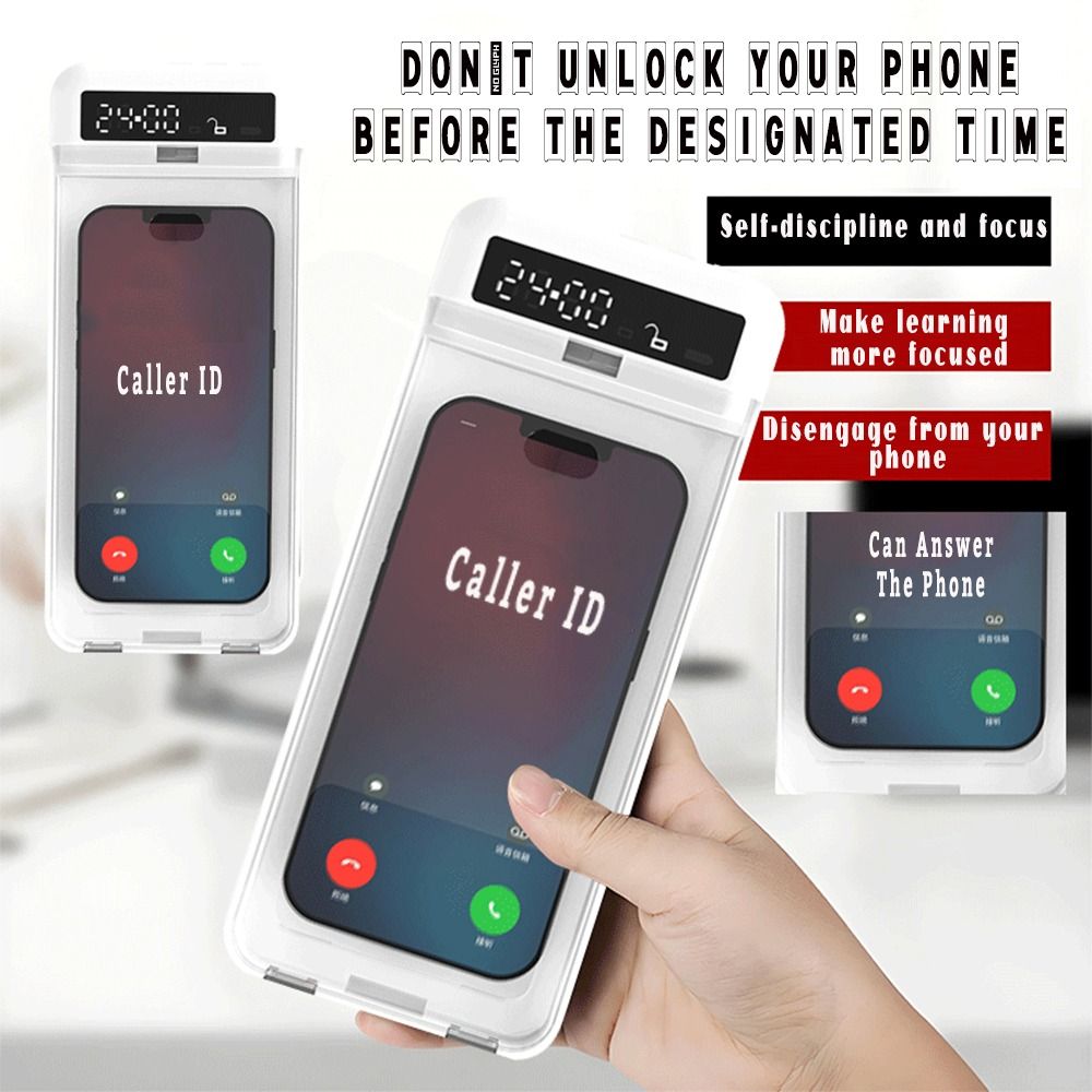 Medicine Cabinet Lock - Taşınabilir Telefon Kilit Kutusu Zamanlayıcılı Şeffaf