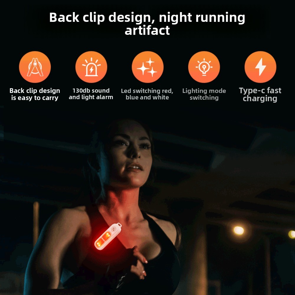 Personal Alarm Keychain - 130dB Gece Koşu Güvenlik Uyarı Işığı